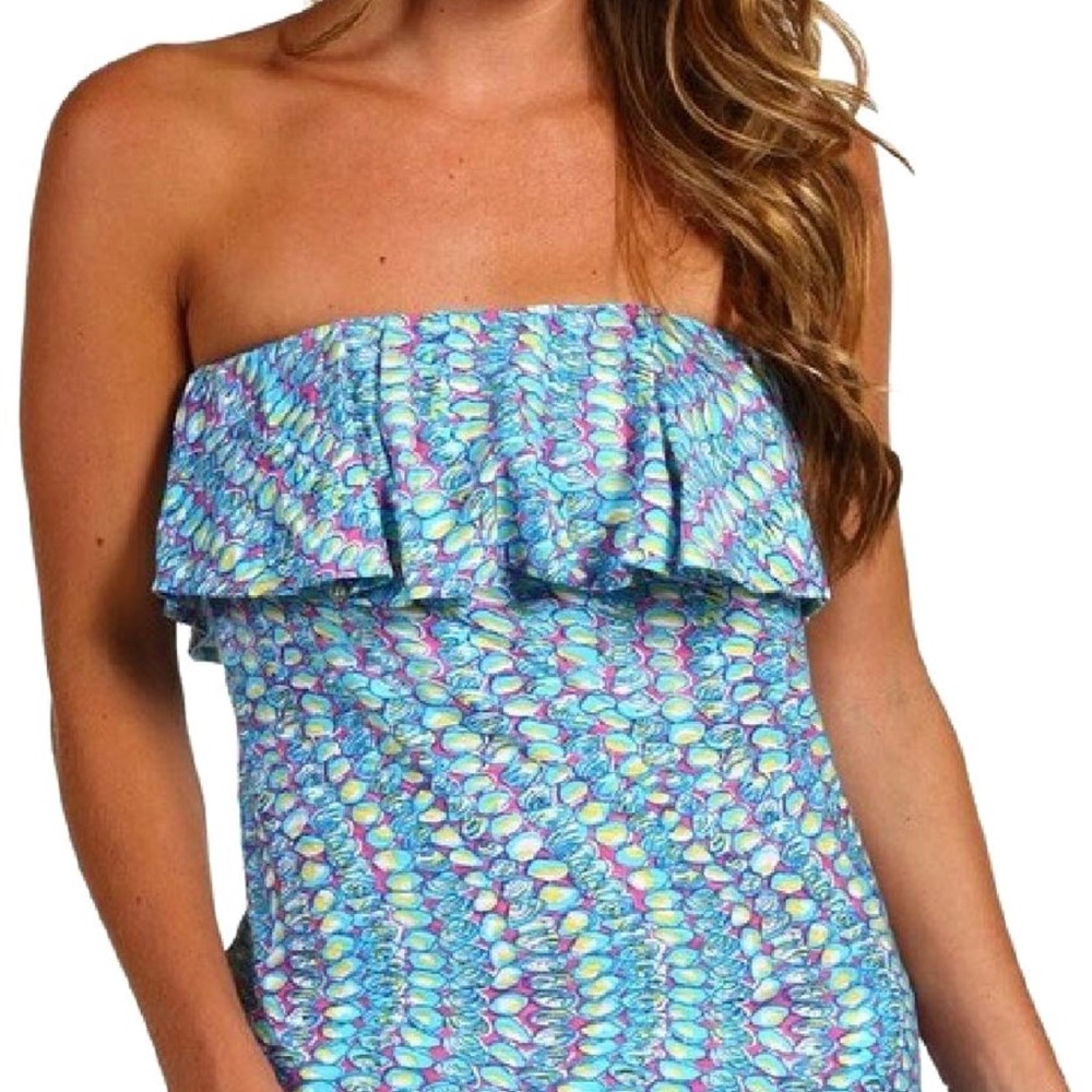 Lilly Pulitzer Ruffle Wiley Top In Clam